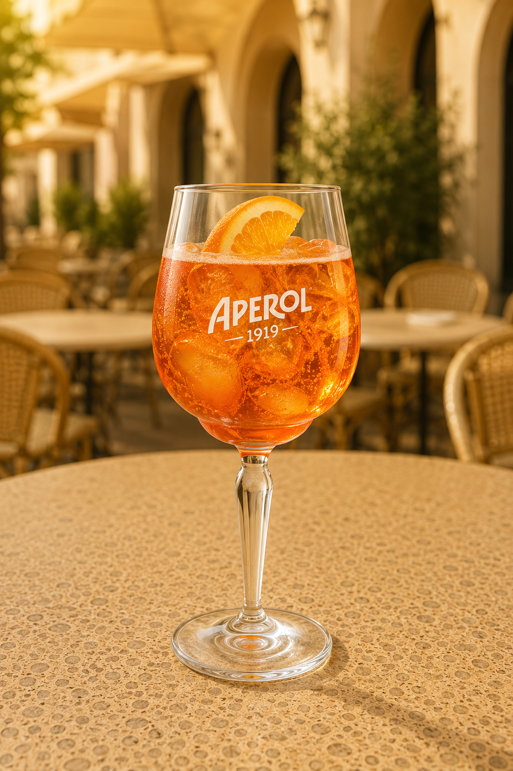 Aperol Spritz — Serviervorschlag (KI-generiert)