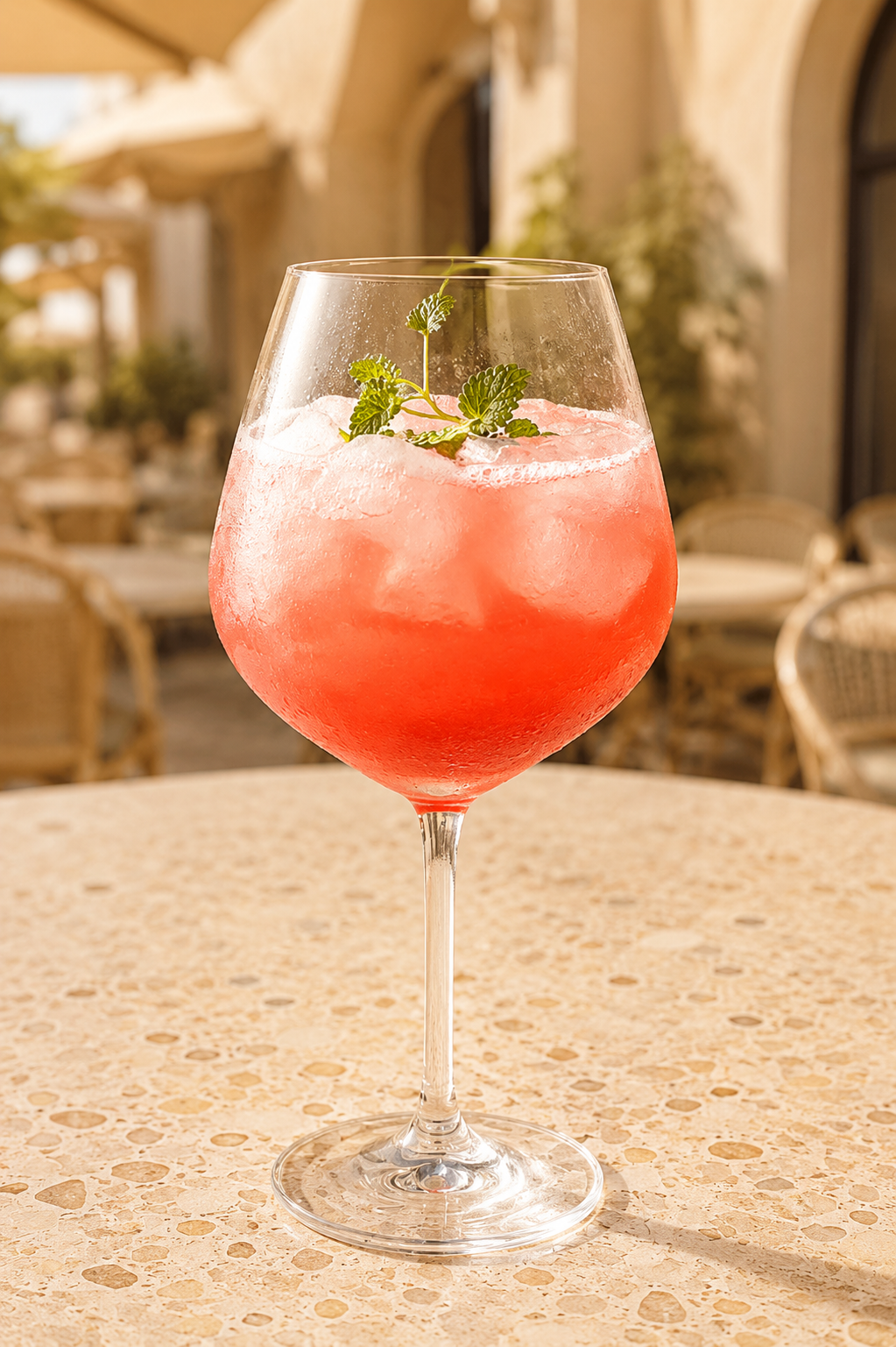Strawberry Spritz — Serviervorschlag (KI-generiert)