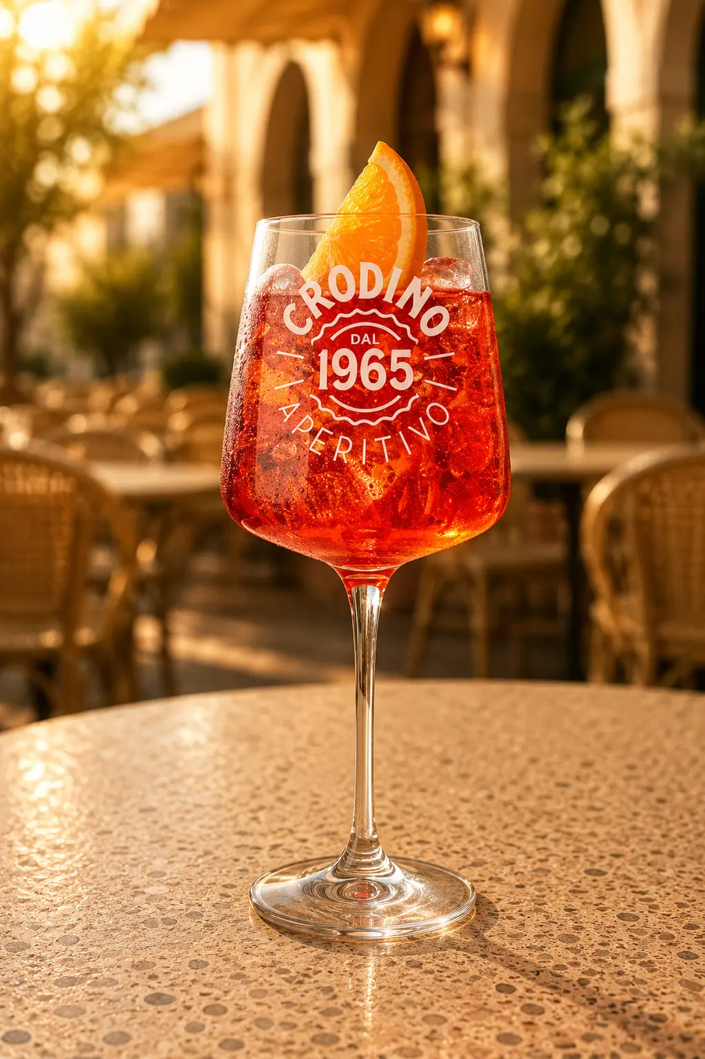 Crodino Rosso Spritz — Serviervorschlag (KI-generiert)
