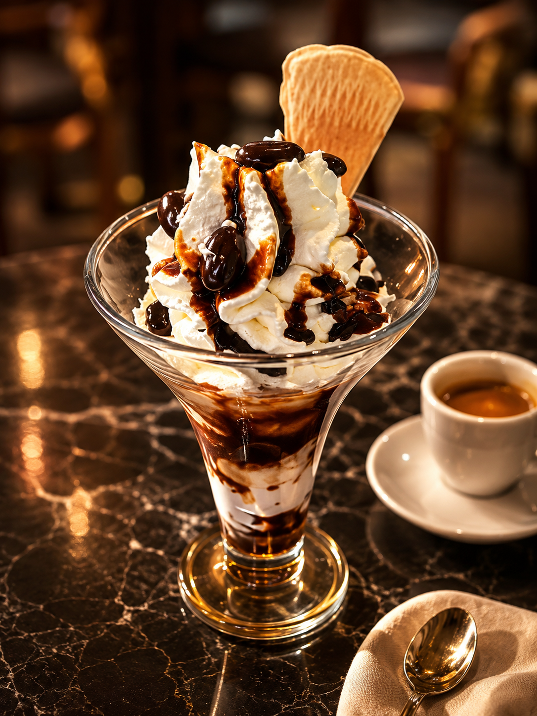 Tartufo-Becher mit Cherry Brandy